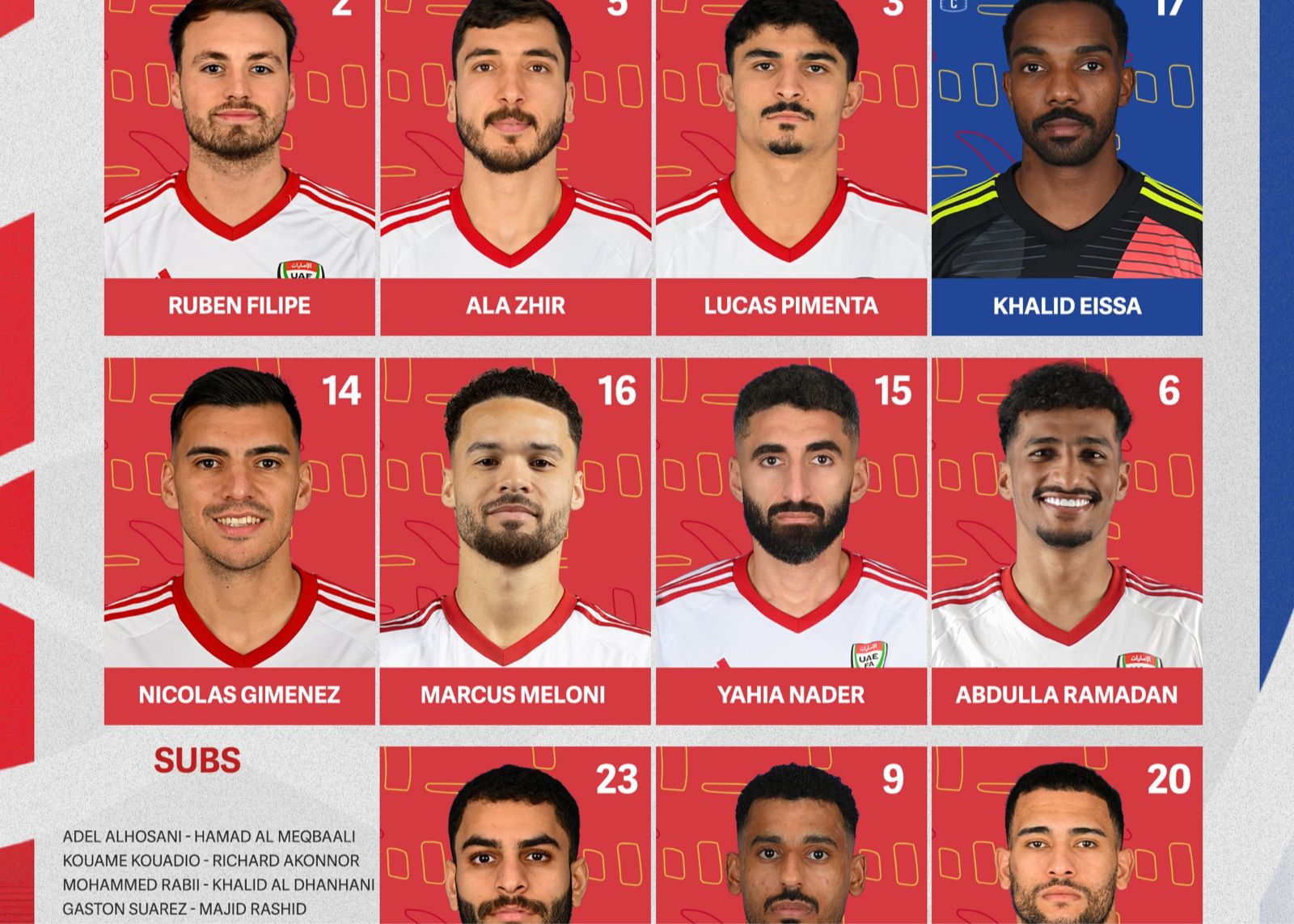 यूएई बनाम इराक: आदिल और सुहैल ने शुरुआत की, एल हमदी ने खेला